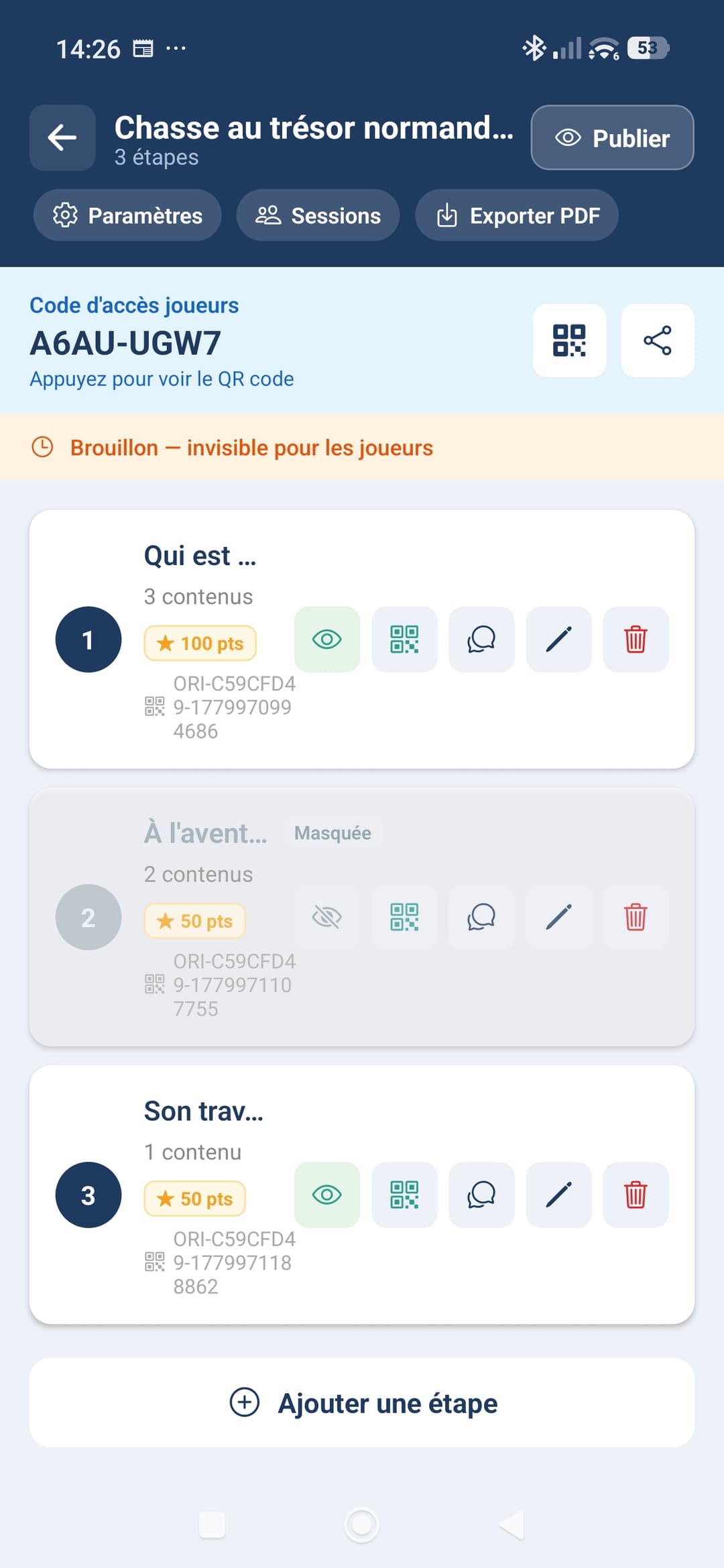 Editeur de parcours EXPLORACE